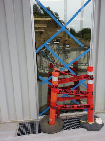 Teacher window mysteriously broken
