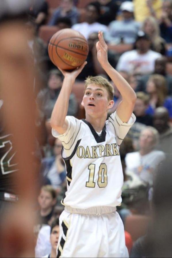 Senior Trent Hall makes a shot (Photographs courtesy of Matt Whealen).