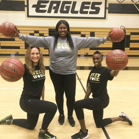 Girls’ basketball coaches: Doris Park, Cassandra Harris, Mhiah Vickers