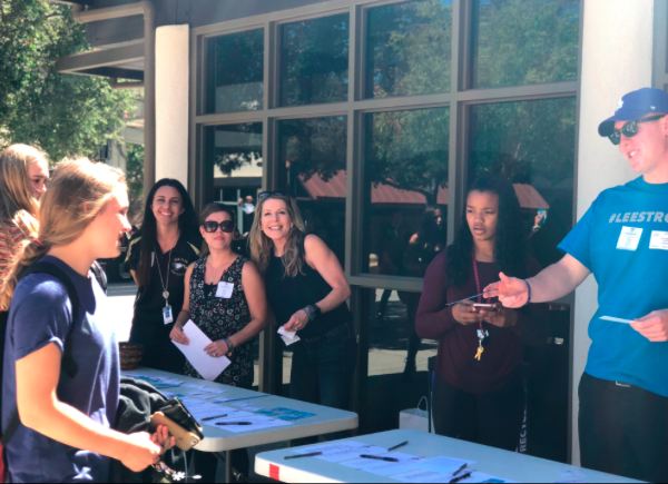 Oak Park High School students sign a pledge in honor of Luc Bodden