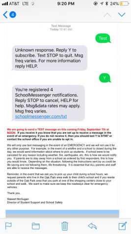 Government sends text alert, students respond