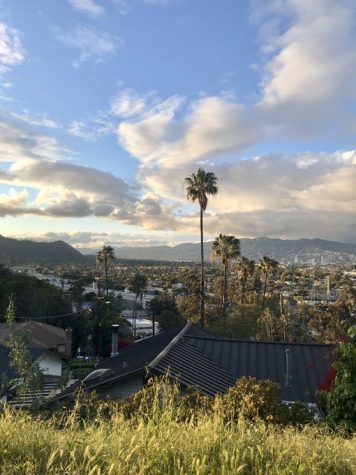 Los Angeles skyline clearer than it has been in years due to decreased air pollution.