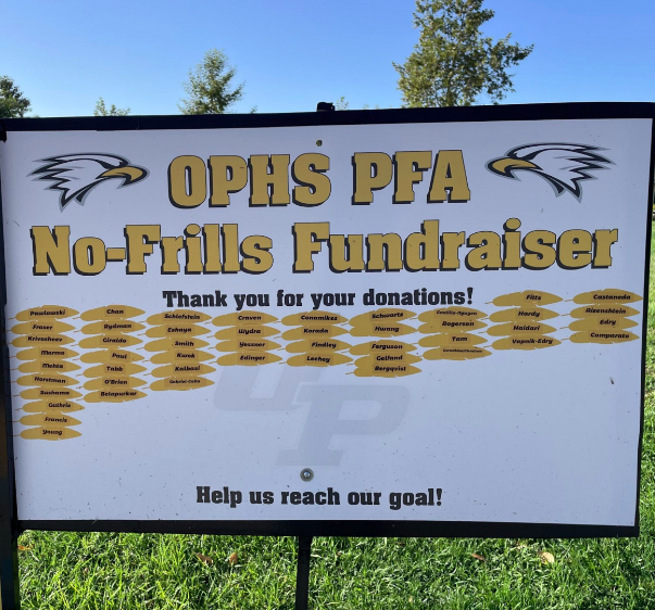 Many OPHS families have already donated to the $75,000, “No-Frills” fundraiser. 