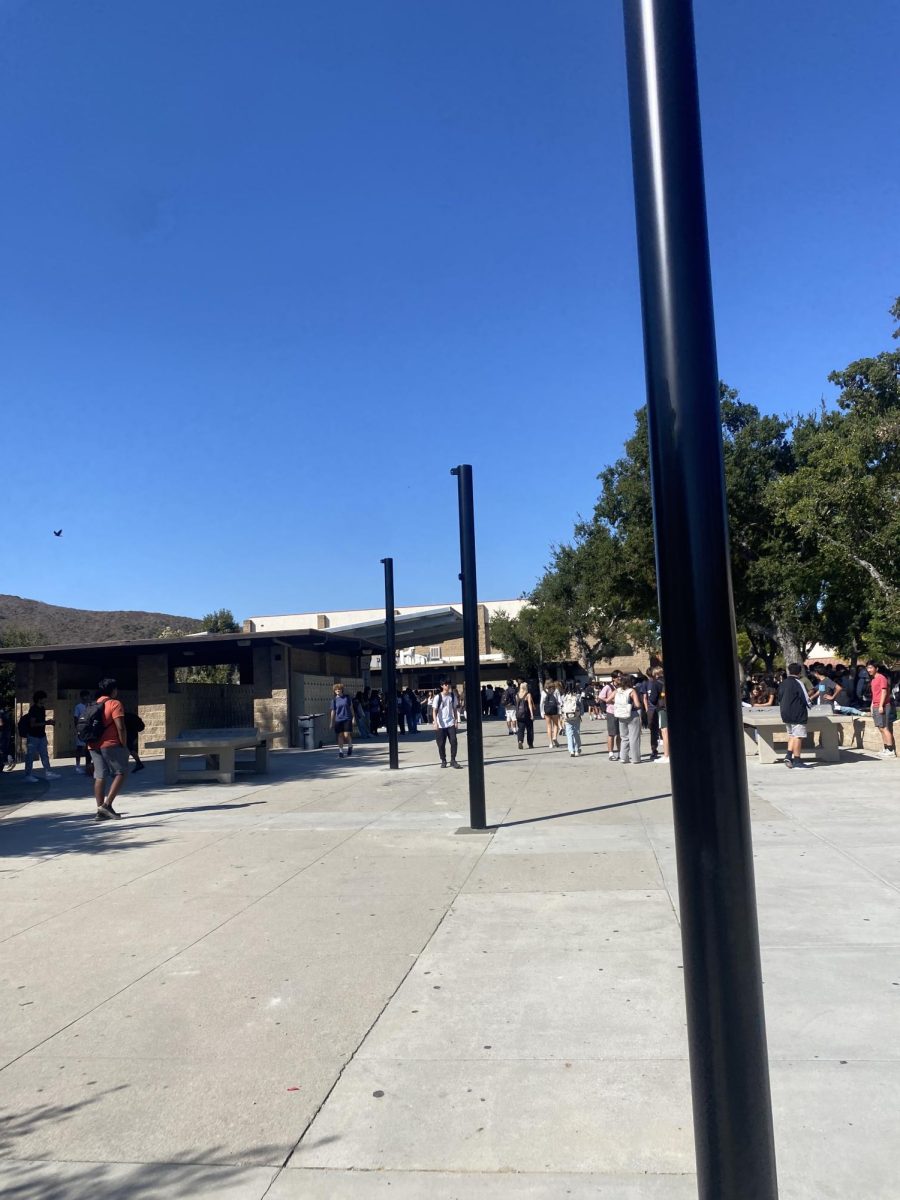 Poles to supply shade near freshman lockers on campus