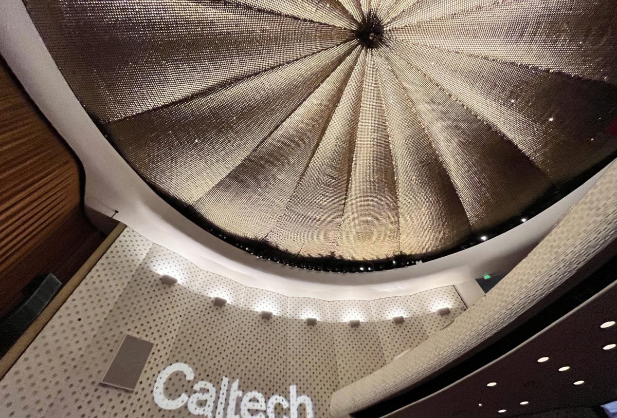 The dome ceiling of Caltech’s Beckman Auditorium