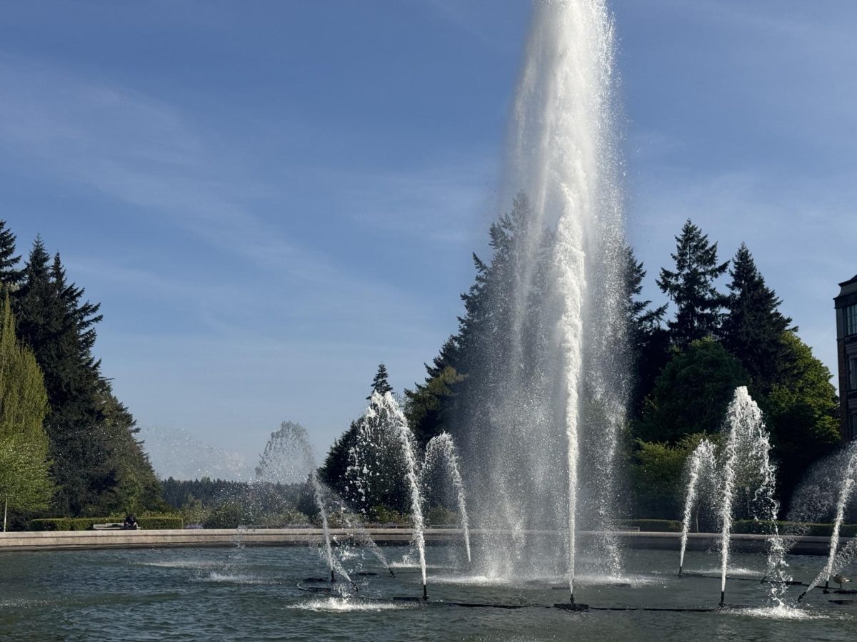 The University of Washington-Seattle’s Drumheller Fountain.
